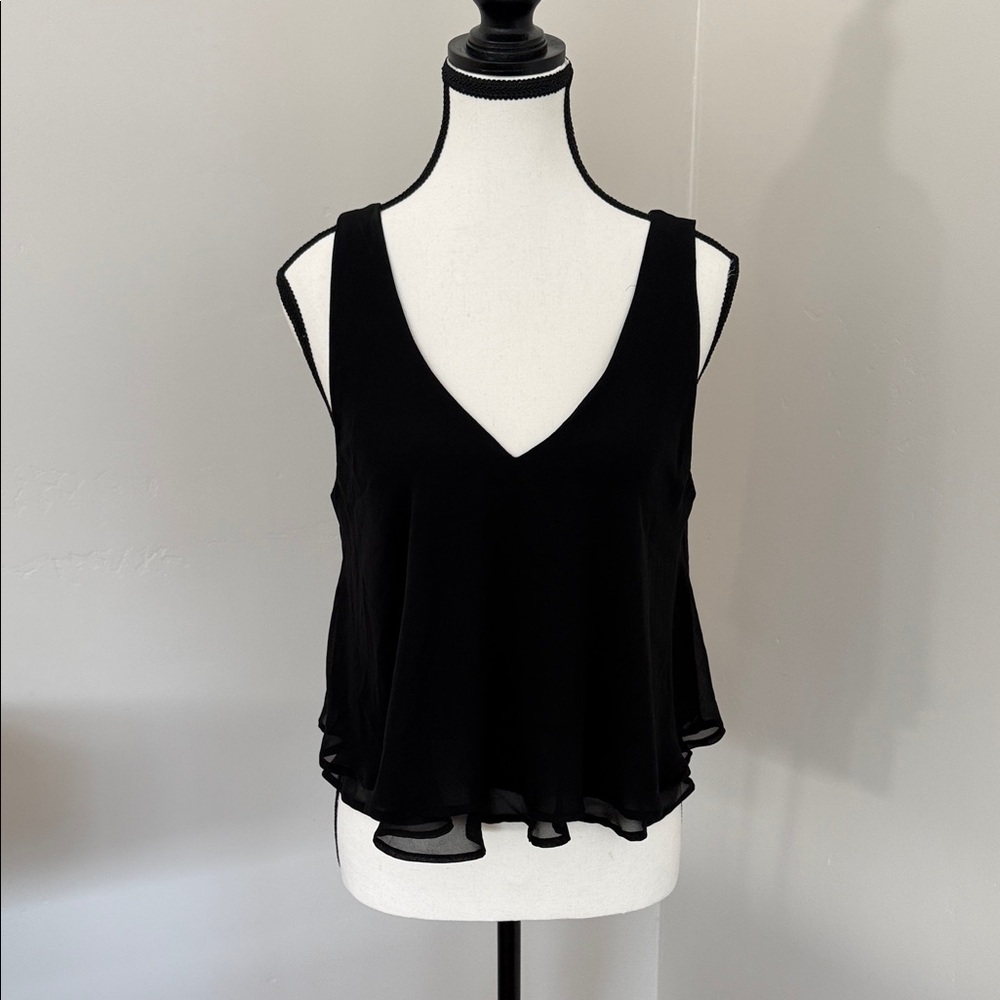 Lush Black V-Neck Tank Top